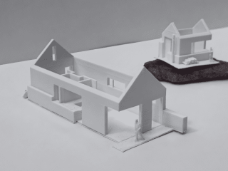 Stanley Idaho Architect Cabin Model Design model showing the process of the Stanley ID Cabin.