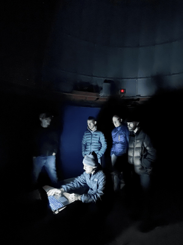 Snow-King-Observatory-Stars Gathering around the telescope at Snow King Observatory.