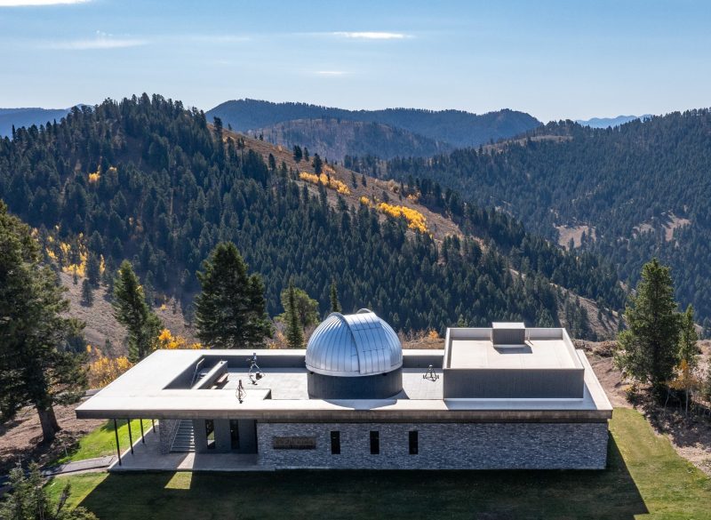 Snow King Observatory looking out toward the Fall season landscape.