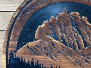 Sawtooth National Recreation Area rustic logo and design.