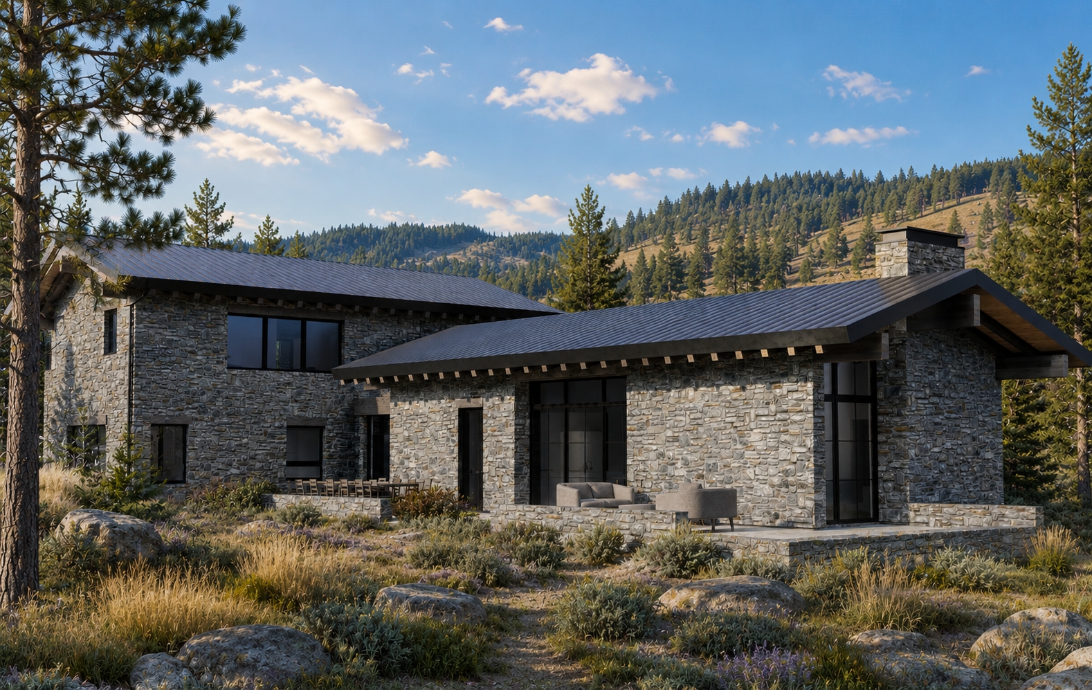 Ketchum-Architecture-Stone-Cabin-Modern